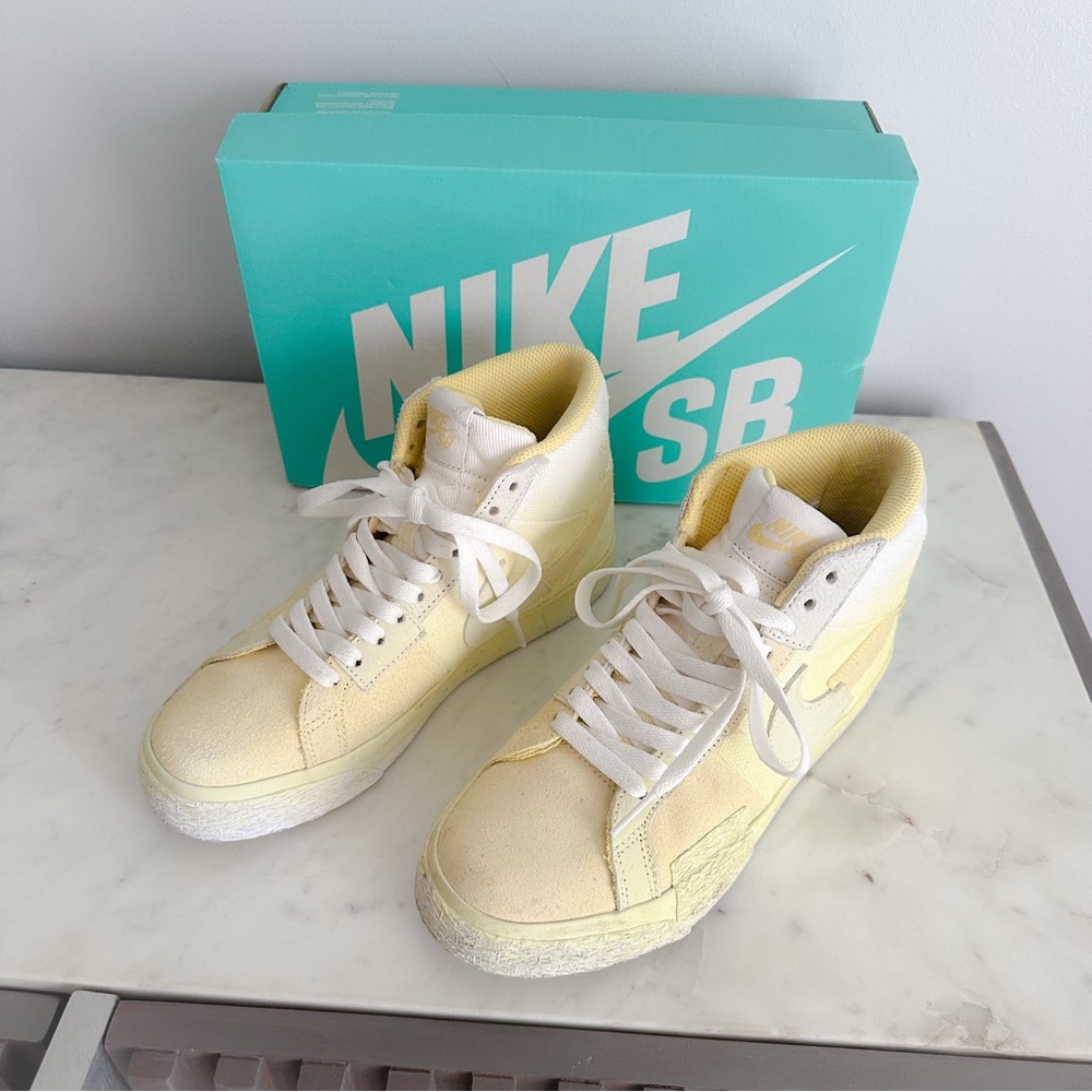 Nike Zoom Blazer Mid Premium SB 'Lemon Wash' High Top Size 6